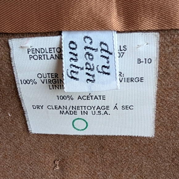 Vintage Pendleton Women's Camel Brown Wool Jacket Blazer Made In USA - Picture 5 of 16